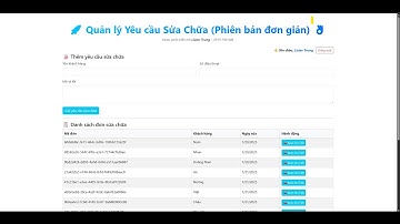 Phát triển Web Apps - Quản lý Sửa chữa - PDF / QR Code