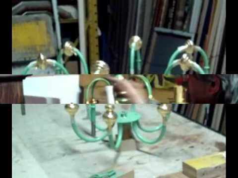 le lavorazioni di nanuzzart  restauro lampadario in ferro e ligneo