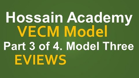 VECM. Model Three. Part 3 of 4. EVIEWS