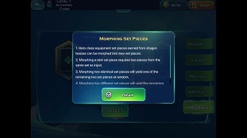 Morphing Dragon set items - Art of Conquest