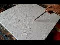 How to texture canvas / Texturing canvas with GESSO for abstract painting / Demonstration