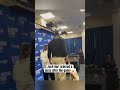 Came to the presser with a pizza 😭🍕