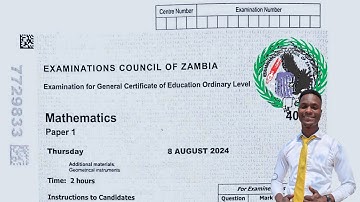 Mathematics Paper 1 2024 GCE | All 23 Questions Fully Explained Step-by-Step