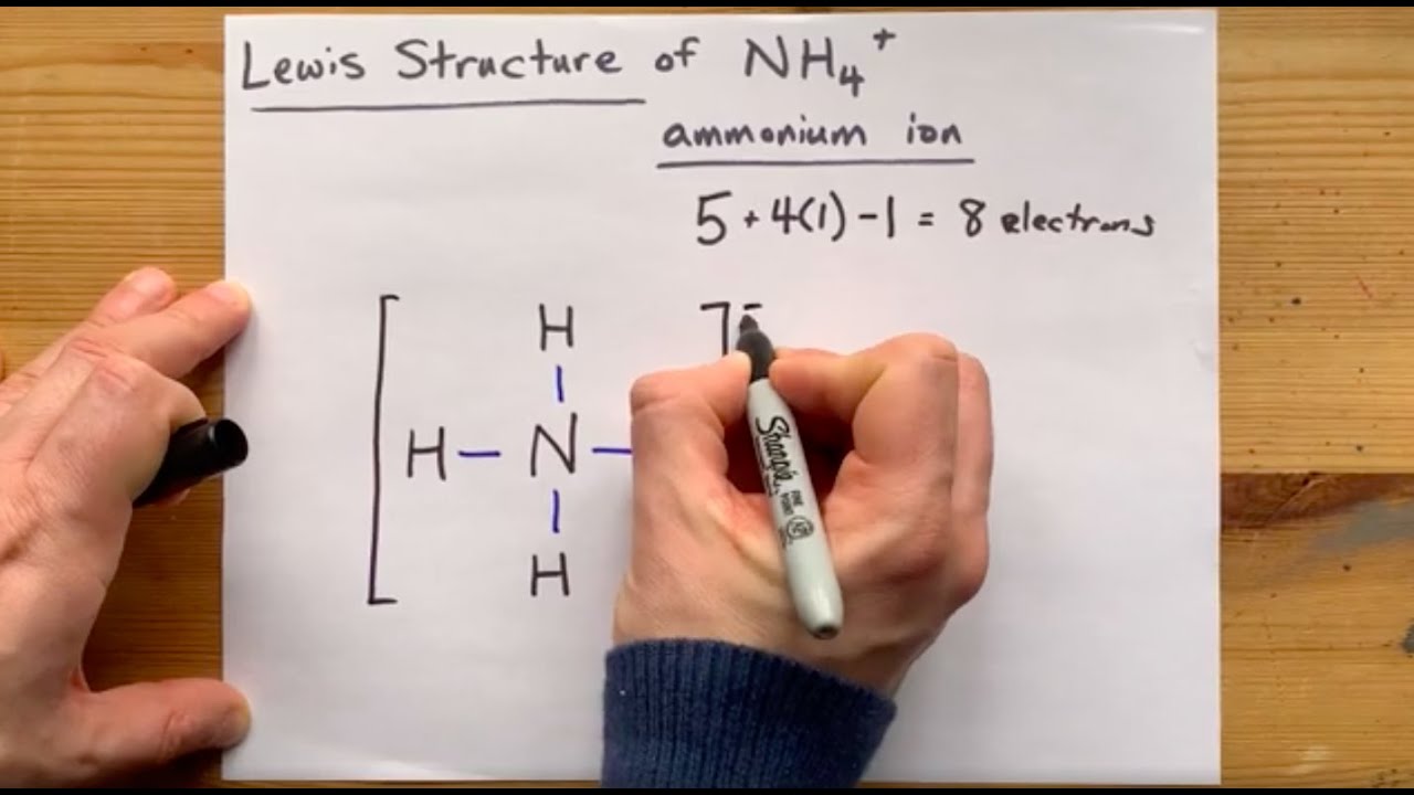 Download Lewis Structure of NH4+, Ammonium ion