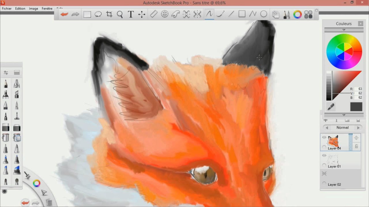 Speed-Draw n°8 : The Fox - YouTube