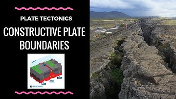 Constructive plate boundaries - annotated diagram and explanation