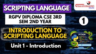 Lec 1 | Introduction to Scripting Language | Scripting Language RGPV Diploma CSE 3rd Sem 2nd Year