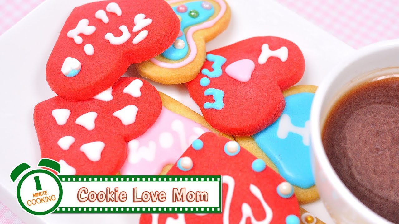 คุกกี้รักแม่ | Cookie Love Mom (เมนูวันแม่) | 1 Minute Cooking