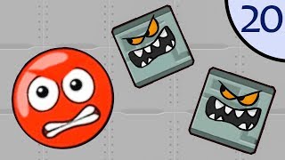картинка: Новый Несносный КРАСНЫЙ ШАР #20. Загадочные квадраты. Мультик ИГРА New Red Ball 2 на Игрули TV