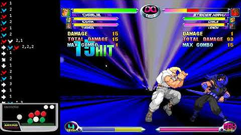 MvC2 Charlie/Iceman/Thanos Midscreen Combo (High Damage)