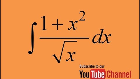 How to integrate (1+x^2)/sqrt(x), Indefinite Integral, Integration by substitution, Calculus