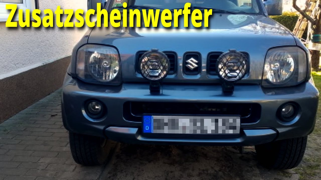 Zusatzscheinwerfer 💡 beim Suzuki Jimny anschliessen (Fernlicht