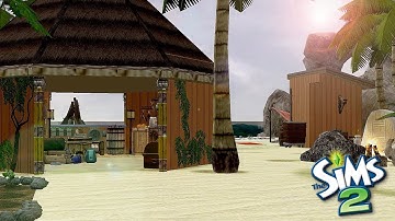 The Sims 2 Abandoned Beach Hut // Midnight Sun Challenge Speed Build!🌴☀