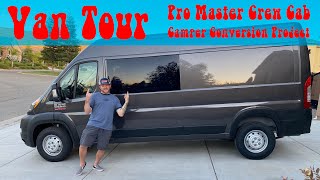 VAN TOUR! NEW PROMASTER CREW CAB CONVERSION PROJECT SEATS 5 WITH PARTITION