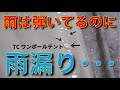 【冬の雨キャンプ】幕は、完全に雨を弾いてくれてるのに思わぬところから雨漏りして、ちょっとショックを受けました。