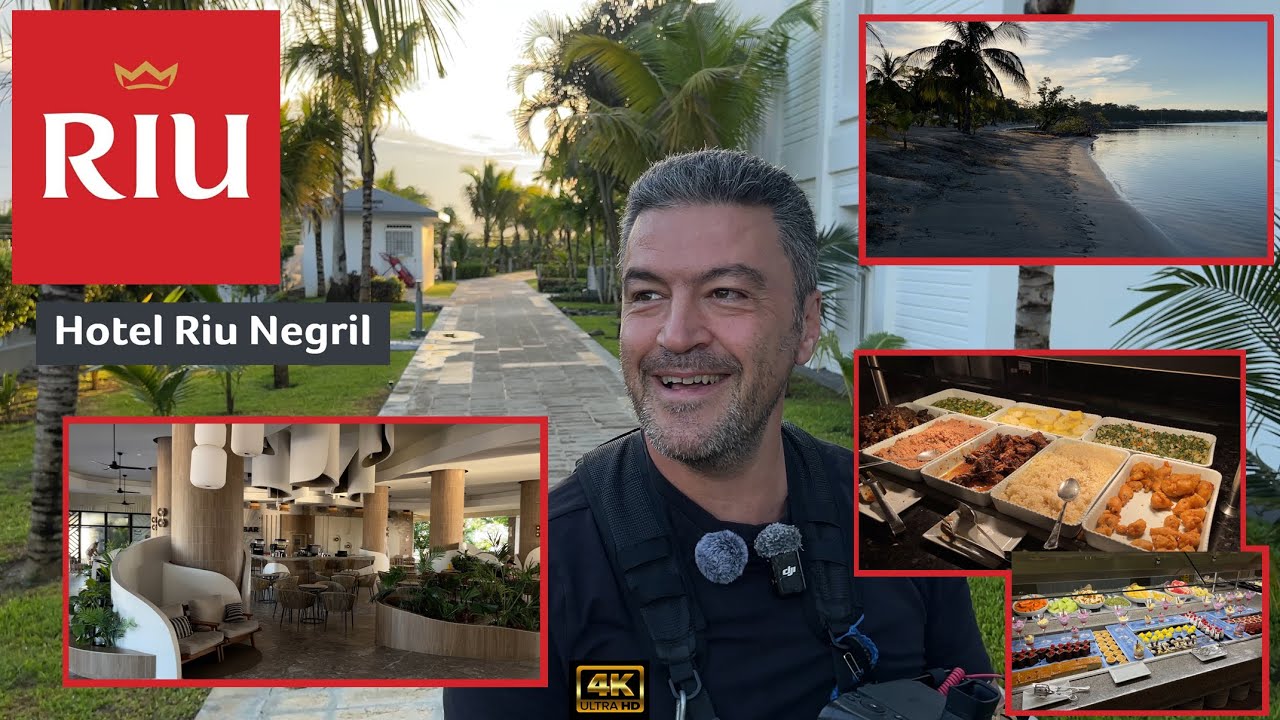 Отель Riu Negril, Ямайка. Прогулка по всему курорту, показывающая ВСЁ в 4K.