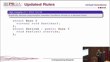 Changes for ISO C++ 2011 Updated Rules: virtual functions