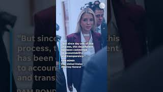 Democrats blast Pam Bondi over Justice Department testimony