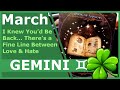 GEMINI Tarot ♊️ I Knew You’d Be Back… There’s a Fine Line Between Love &amp; Hate * March ☘️