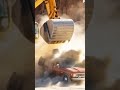"😲 Close Call! Excavator vs. Pickup!"#shorts