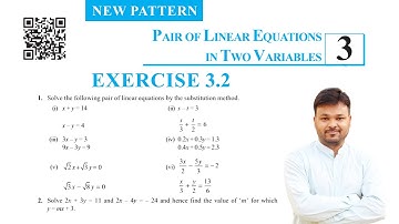 CLASS 10 EXERCISE 3.2 NCERT SOLUTIONS | CHAPTER 3 - PAIR OF LINEAR EQUATIONS | SUBSTITUTION METHOD