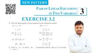 CLASS 10 EXERCISE 3.2 NCERT SOLUTIONS | CHAPTER 3 - PAIR OF LINEAR EQUATIONS | SUBSTITUTION METHOD screenshot 4