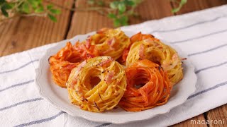 片手でぱくっと！スパゲッティドーナッツのレシピ　作り方