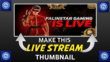How to Make Live Stream Thumbnail Like Big YouTubers | BGMI Live Stream thumbnail(Android/los)