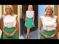 Holly Willoughby flashes miles of leg in a tiny floral skirt on ITV This Morning