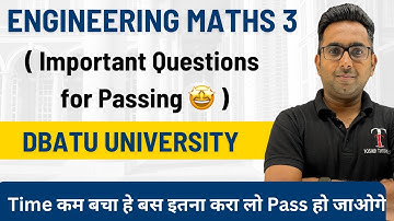 DBATU University Latest News | Engineering Maths 3 | M3 DBATU University | Toshib Tutorials