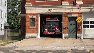 Waterbury Fire Department BRAND NEW Engine 4 Responding With Q2B & Air Horns!!!!!