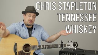 Chris Stapleton - Tennessee Whiskey - Guitar Lesson - How To Play Super Easy Beginner Acoustic chords