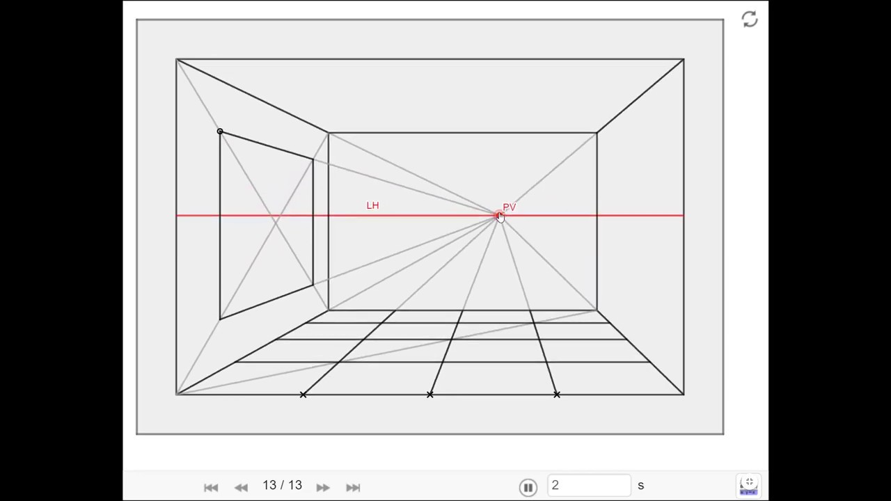 EPVA 1 - Cómo dibujar una habitación en perspectiva cónica - YouTube