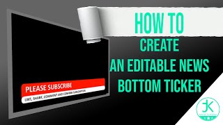 How to Create an Editable News Ticker for vMix using Photoshop & GT Title Designer