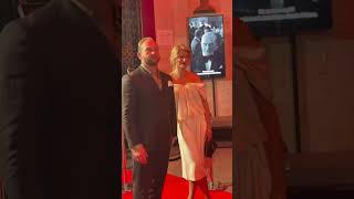 Borys Szyc z żoną Justyną Nagłowską-Szyc na premierze filmu „Ojczyzna” w reż. Pawła Pawlikowskiego.