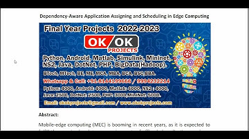 Dependency Aware Application Assigning and Scheduling in Edge Computing