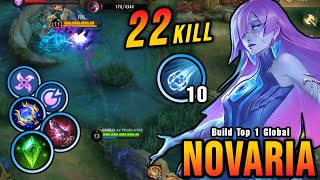 Novaria 22 Kills!! Insane One Hit Damage Build!! - Build Top 1 Global Novaria ~ MLBB screenshot 3