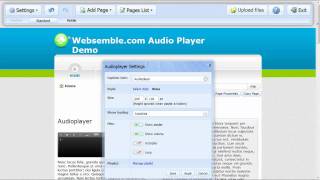 add an audio player to your website with websemble screenshot 3