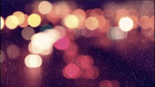 Rain window overlay | moving lights background | out of focus bokeh