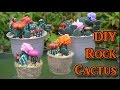 Roches peintes bricolage  dcorations de cactus
