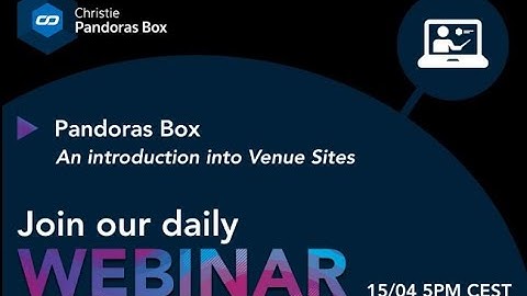 Webinar #17  Pandoras Box Manager - - How to camera setup