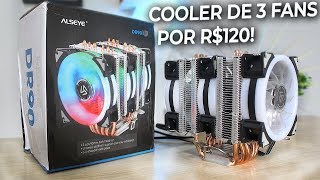 COOLER RGB DE 3 FANS DO ALIEXPRESS POR R$120! RESFRIA MESMO? FIZ O TESTE! ALSEYE D90! видео