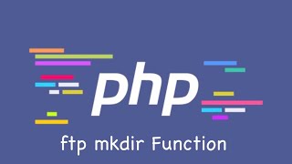 PHP | ftp mkdir Function