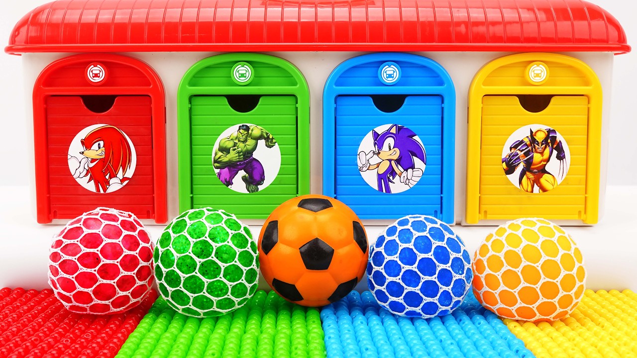 Satisfying Garage ASMR | Making 6 Super Sonimk Doors Crazy Unbozing Slime Balls INTO Garage ASMR