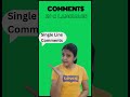 Comments in C Programming #shorts #cprogramming #computerengineering