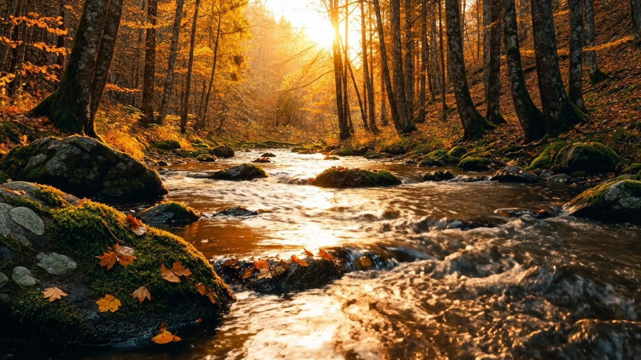 Healing Calm Medicine by the Dawn Mist River for Mental Purity 🌤️