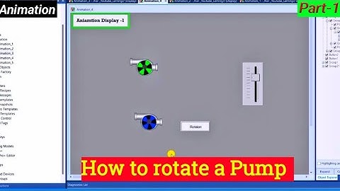 FactoryTalk View Studio || How to do rotation animation || Pump Rotation || Animation Part5
