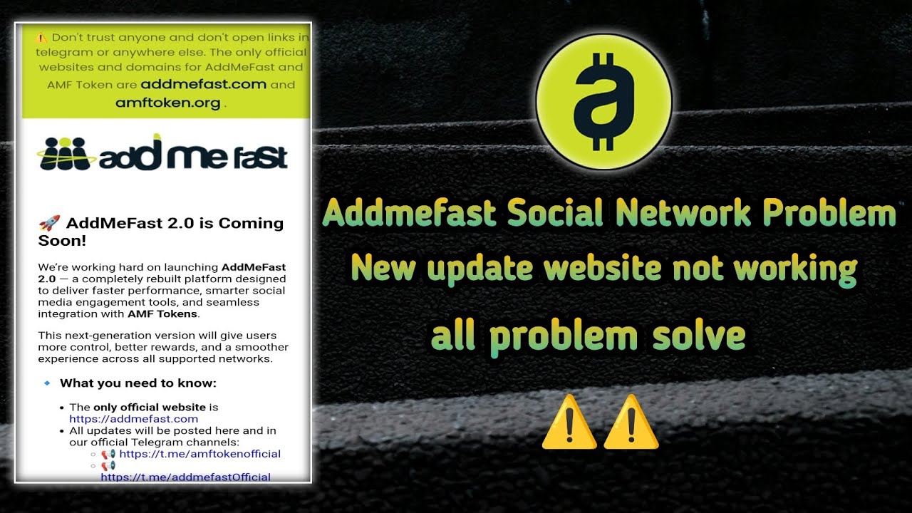 Addmefast Update| website working problem& website error | 