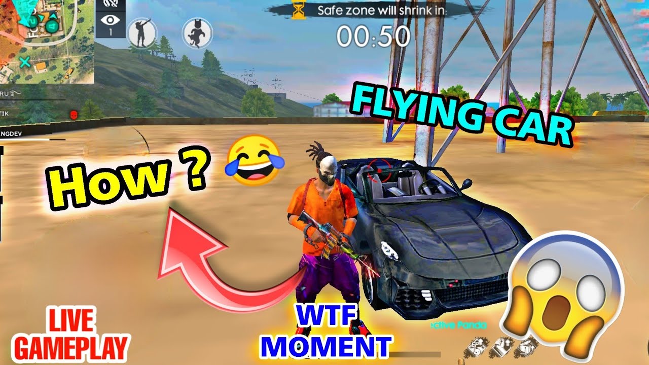 We Had Flying Car With Us On Factory Top Best Live Reaction Garena Freefire Live Youtube