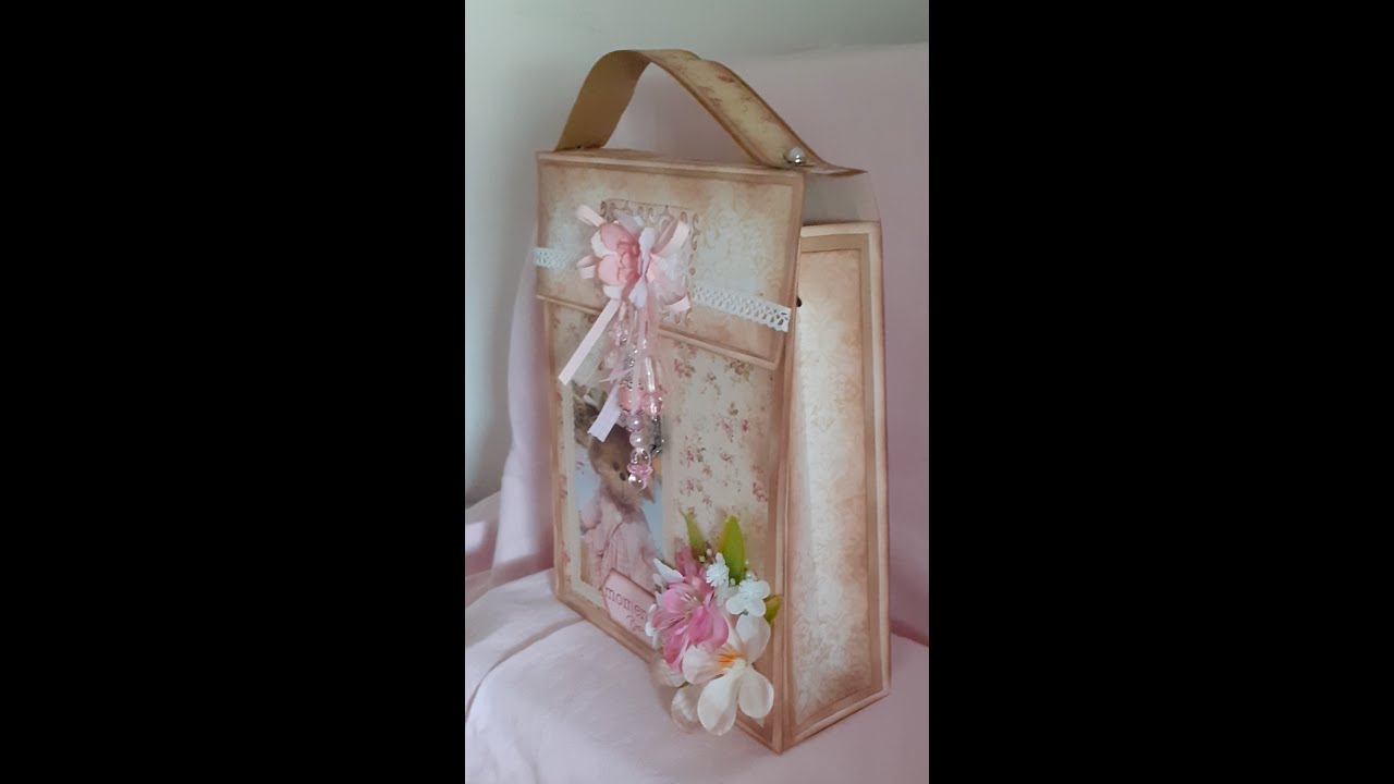 TUTO 2 POCHETTE NAISSANCE  OU DECORATION SCRAPBOOKING